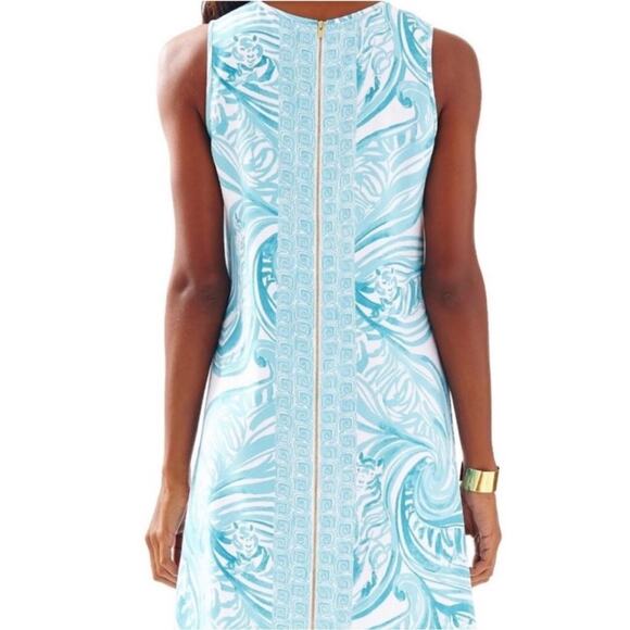 Lilly Pulitzer Sabrina Sea Ruffles Tiger Wave Shift dress Small - Picture 2 of 10